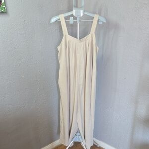 Cream Women's Super Wide Leg Romper